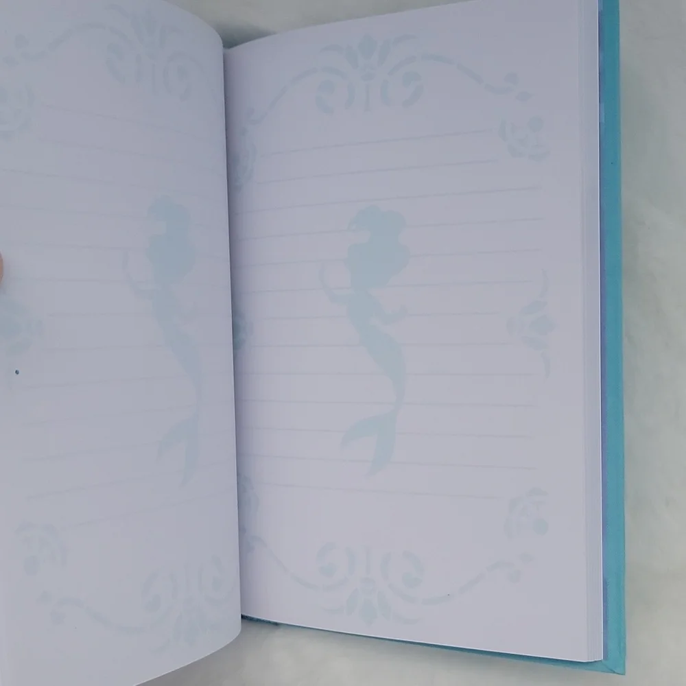 Disney Little Mermaid Ariel Lined Pages Journal with Shell Necklace